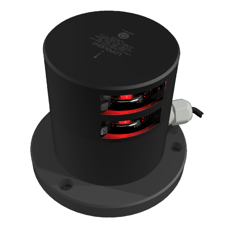 3nm port, double, black anodized